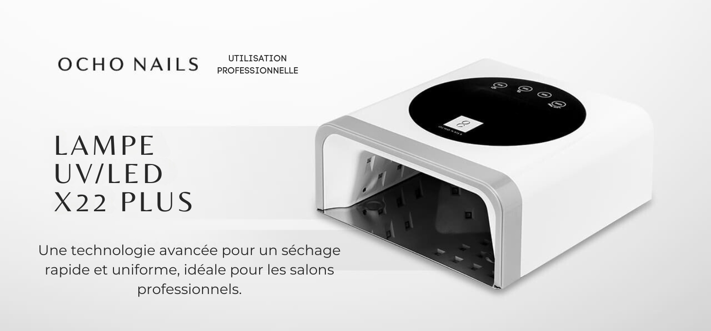 Lampe UV LED sans fil OCHO NAILS X22 72 W avec batterie et base miroir